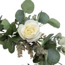 Rosengirlande mit Eukalyptus Weiß/Grün  ca....