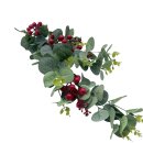 Künstlicher Eukalyptuszweig mit Beeren Grün/Rot...