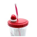 Weihnachtlicher Trinkbecher  " Weihnachtsmann " Rot/Klar ca. 400 ml