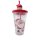 Weihnachtlicher Trinkbecher  " Weihnachtsmann " Rot/Klar ca. 400 ml