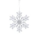 Kunststoff Schneeflocke Klar/Glitzer ca. 21 cm