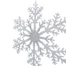 Kunststoff Schneeflocke Klar/Glitzer ca. 21 cm