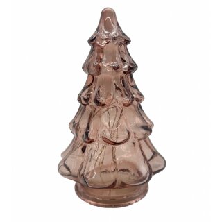 LED Glas Tannenbaum Braun ca. 18 cm