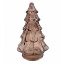 LED Glas Tannenbaum Braun ca. 18 cm