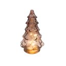 LED Glas Tannenbaum Braun ca. 18 cm