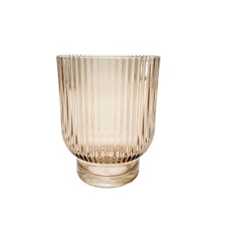 Glas Windlicht Braun ca. 12 cm