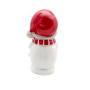 LED Schneemann "Blinzel-Auge" Weiß/Rot/Grün ca. 36 cm