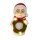 LED Schneemann "Blinzel-Auge" Weiß/Rot/Grün ca. 36 cm
