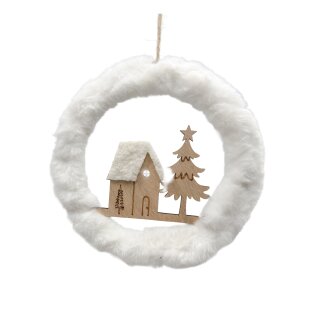 Plüsch Weihnachtsaufhänger Ø ca.19 cm