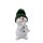 Deko Schneemann "Kusshand" mit Grüner Mütze ca. 11 cm