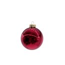 Glas Christbaumkugeln im 6er Set Rot Ø ca. 8 cm