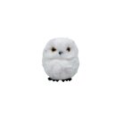 Fell Schneeeule mit Klammer Weiß ca. 10 cm