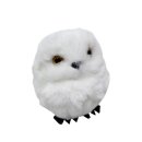 Fell Schneeeule mit Klammer Weiß ca. 10 cm