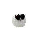 Fell Schneeeule mit Klammer Weiß ca. 10 cm