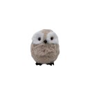 Fell Schneeeule mit Klammer Beige ca. 10 cm