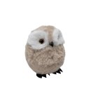 Fell Schneeeule mit Klammer Beige ca. 10 cm
