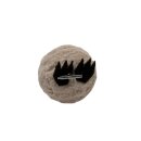 Fell Schneeeule mit Klammer Beige ca. 10 cm