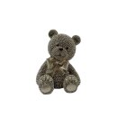 Deko Teddybär Gold/Glitzer ca. 12 cm