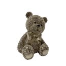 Deko Teddybär Gold/Glitzer ca. 12 cm