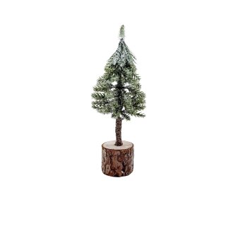 Tannenbaum auf Holzstamm Grün ca. 20,5 cm