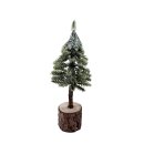 Tannenbaum auf Holzstamm Grün ca. 20,5 cm