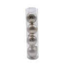 Glas Christbaumkugeln im 4er Set Creme Ø ca. 10 cm