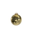 Glas Christbaumkugeln im 16er Set Gold/Rot Ø ca. 8 cm