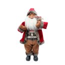 Traditioneller Weihnachtsmann Rot/Braun ca. 60 cm
