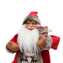 Traditioneller Weihnachtsmann Rot/Braun ca. 60 cm