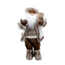 Traditioneller Weihnachtsmann Weiß/Braun ca. 60 cm