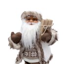 Traditioneller Weihnachtsmann Weiß/Braun ca. 60 cm