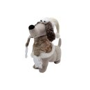 Weihnachtlicher Filz-Hund Beige ca. 40 cm