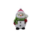 LED Schneemann mit Blinzel Augen Weiß/Rot/Grün...