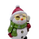 LED Schneemann mit Blinzel Augen Weiß/Rot/Grün...