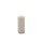 LED Echtwachs Stumpenkerze Creme ca. 19 cm