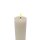 LED Echtwachs Stumpenkerze Creme ca. 19 cm